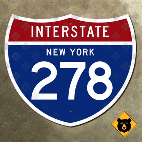 New York Interstate 278 Route Marker Highway 1961 Sign Bronx Nyc