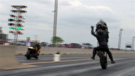 Turbo Drag Racing Motorcycle Super Wheelie Crash Gives