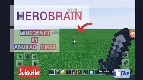 Herobrain 👹spawn💀 In World Minecraft Pocket Anurag Vines Youtube