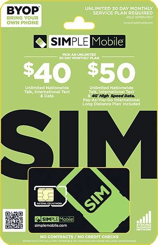 Best Buy Simple Mobile Sim Card Sm64pbyopt5bgg