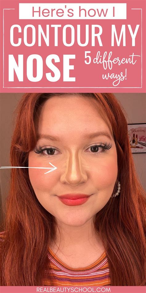 woman doing nose contour nose contouring contour makeup bronzer concealer contour guide how