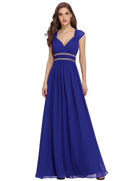 Us Ever Pretty Plus Size Bead V Neck Formal Gown Sleeveless Evening