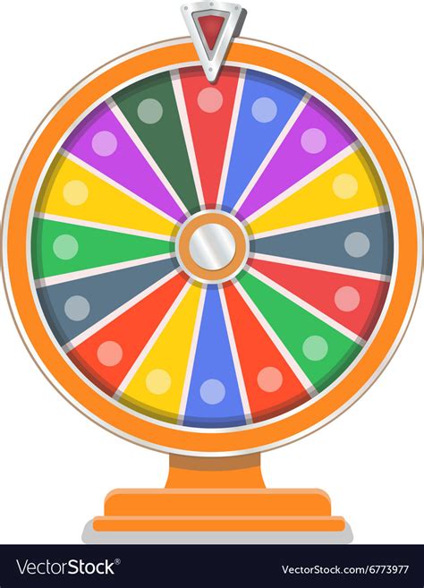 Wheel Of Fortune Flat Design Template Royalty Free Vector