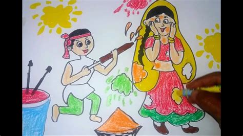 Completely happy holi 2021 hd pictures, pictures, pictures free obtain. Holi Drawing and Coloring for Kids || Happy Holi - YouTube