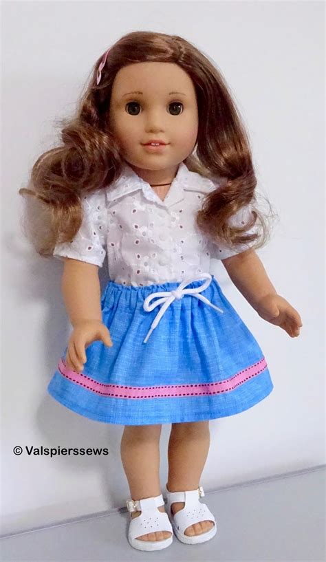 How To Sew A Cute Doll Skirt By Valspierssews American Girl Doll