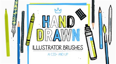 30 Hand Drawn Brushes For Illustrator Graphicsfuel