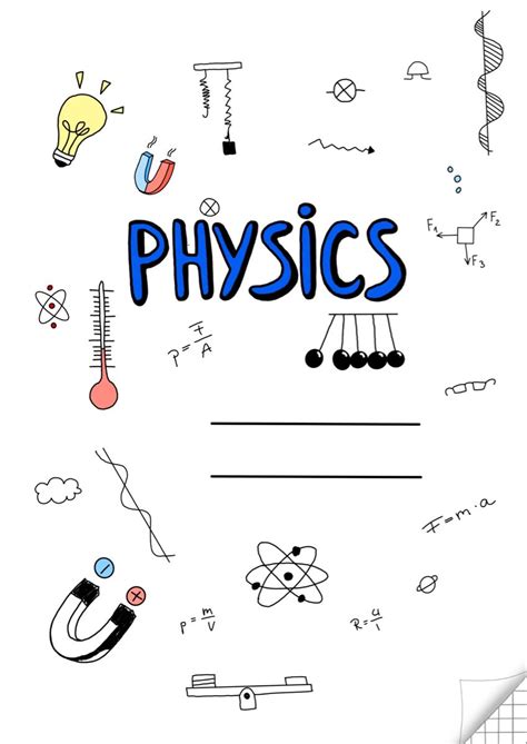 Physik Deckblatt School Book Covers Physics Notebook Cover Ideas