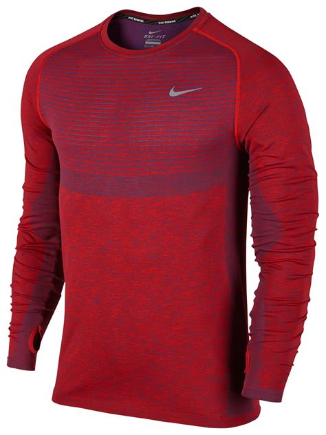 Nike Dri Fit Knit Mens Running Top In University Red Red For Men Lyst