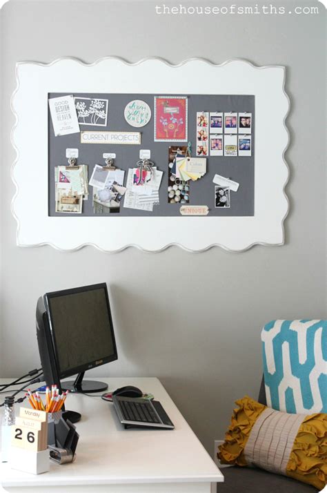 Diy Framed Fabric Pin Board A Bloggers Office Makeover