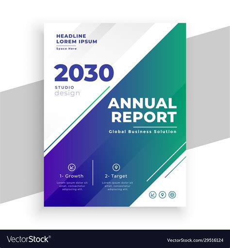 Stylish Business Annual Report Brochure Template Vector Image