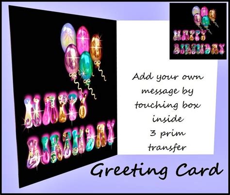 This free original version by 1 happy birthday replaces the traditional happy birthday to you song and can be downloaded free as a mp3, posted to facebook. Second Life Marketplace - Greeting Card Happy Birthday ...