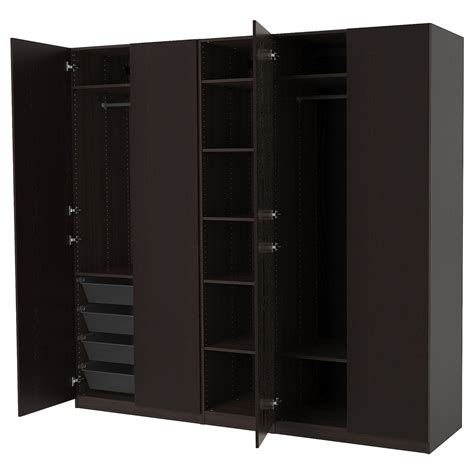 Med pax planeringsverktyg kan du designa din helt nya ikea garderob. PAX Garderob, svartbrun, Forsand svartbrunlaserad askeffekt, 250x60x236 cm - IKEA