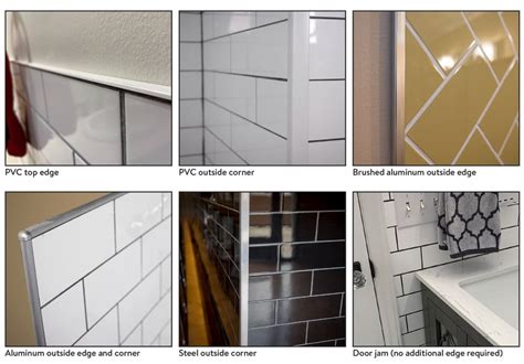 Six3tile Shower And Backsplash Tile Edge Trim Options