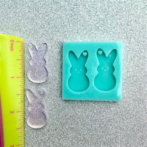 Bunny Easter Peeps Rabbit Silicone Mold Palette For Resin Etsy