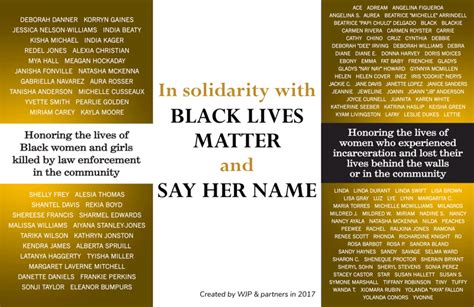 In Solidarity With Black Lives Matter And Say Her Name Women And Justice