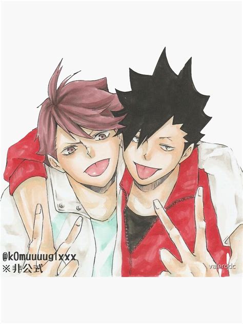 Kuroo And Oikawa Official Art Sticker Sticker By Valerodc Redbubble