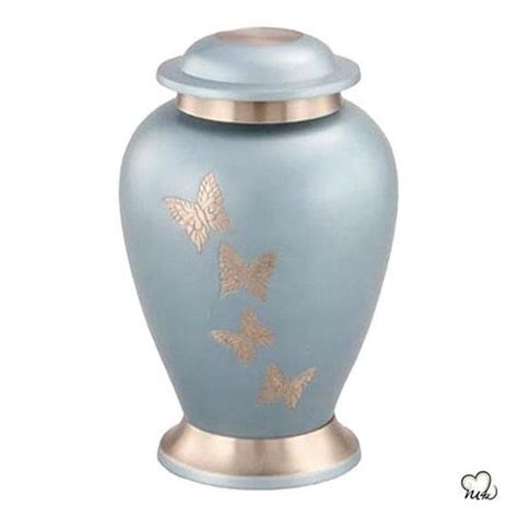 Sky Blue Butterfly Urn For Ashes Etsy In 2021 Funeral Urns Blue