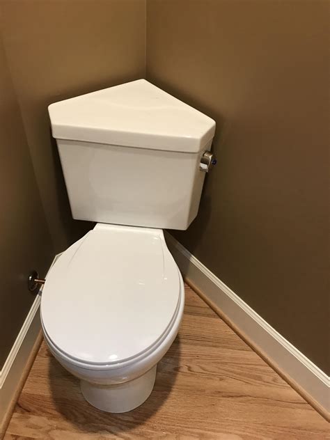 Heres A Nice Corner Toilet Installed In A Former Closet Rplumbing