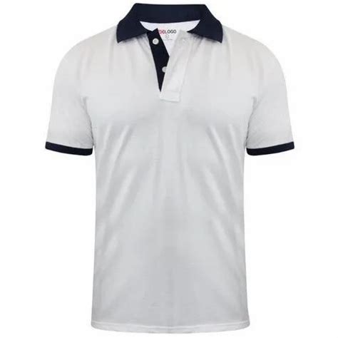 White Half Sleeve Mens Collar T Shirt Packaging Type Packet Rs 210