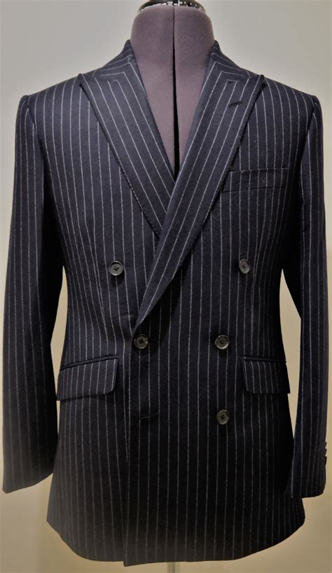 Double Breasted Chalk Stripe Suit Blog — Colmore Tailors
