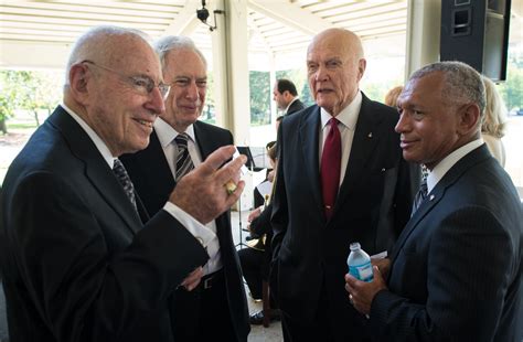 After joining the space program in 1962, he became the command pilot of gemini 8, which completed the first manual space docking maneuver. File:Neil Armstrong family memorial service ...