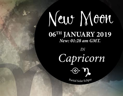 New Moon In Capricorn 06th January 2019 Partial Solar Eclipse