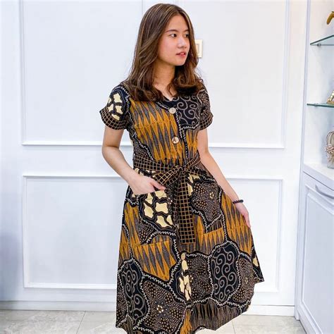 Casual Batik Dress Unique Modern Design And Good Quality Womens