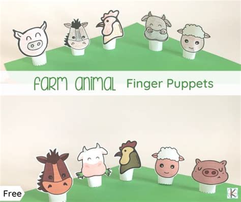 Free Printable Farm Animal Finger Puppets