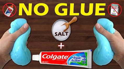 No Glue Diy Colgate And Salt Slime💦how To Make Slime With Colgate And