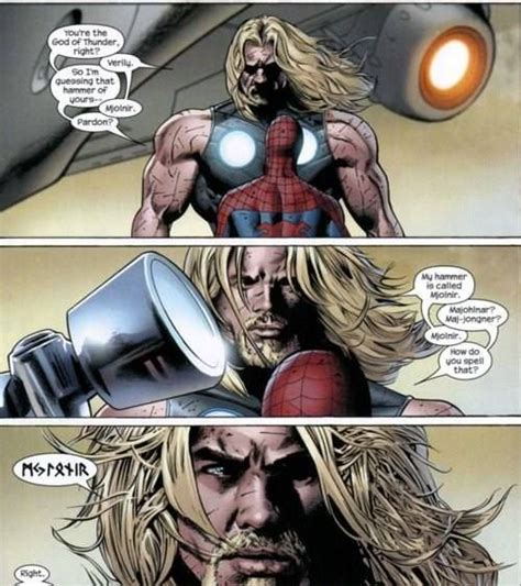 263 x 350 jpeg 26 кб. How do you spell that? #spiderman #thor | Marvel ...