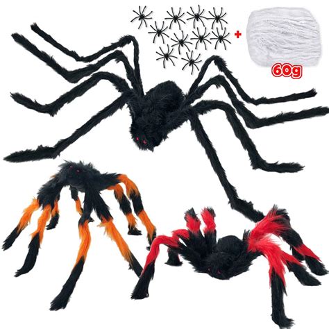 Buy Halloween Spider Decorations Halloween Y Giant Realistic Red Eyes