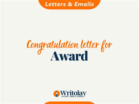 Congratulation Letters For Award 5 Sample Templates