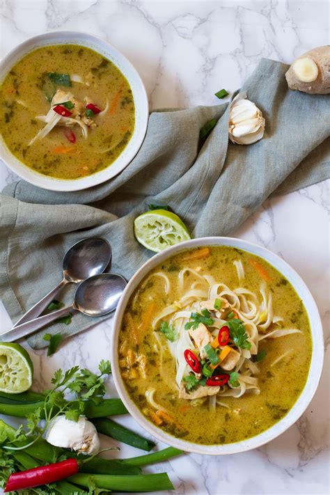 Skinny Thai Chicken Noodle Soup To Revitalize Ginger With Spice