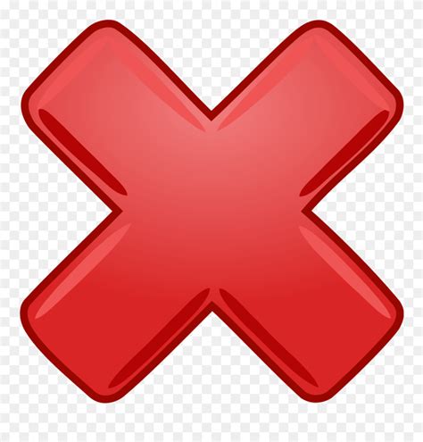 Download Red X Cross Wrong Not Clip Art Big Red X Png Download