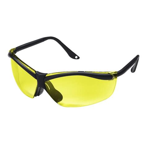 3m Black Frame With Yellow Lens Plastic Safety Glasses In The Eye Protection Department At