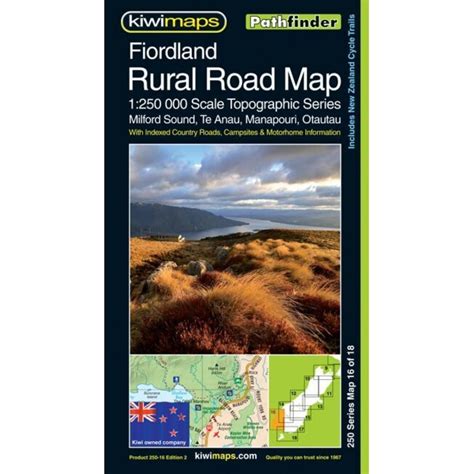 16 Fiordland Rural Road Map Nz Geographica