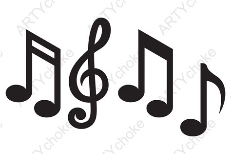 Music Notes Svg File Ready For Cricut Graphic By Artychokedesign