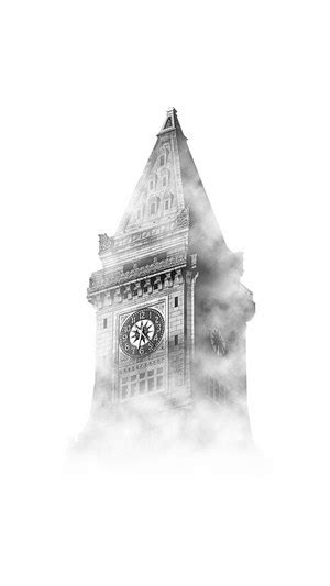 292255 A Clock Tower Shrouded In Thick Mist Clock Tower In Clouds