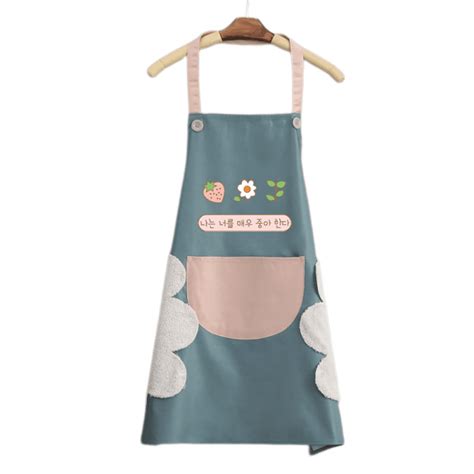 Women Kitchen Apron With Hand Wipe Pocketssoft Chef Apronwaterproof And Durablehand Wiping