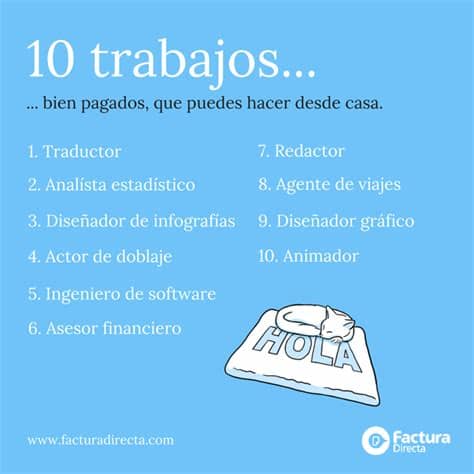 !crea tu cv y postulate ahora! FacturaDirecta: Trabajo desde casa: 10 trabajos bien ...