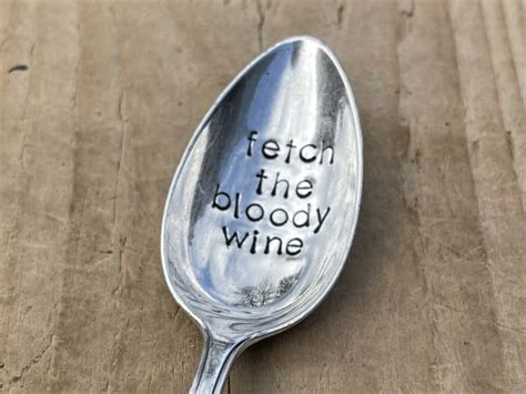 Silver Plate Fetch The Bloody Wine Dessert Spoon Washed Up Wood