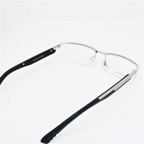 best quality half rim eyeglasses prescription frame black gray silver men women optical eyewear