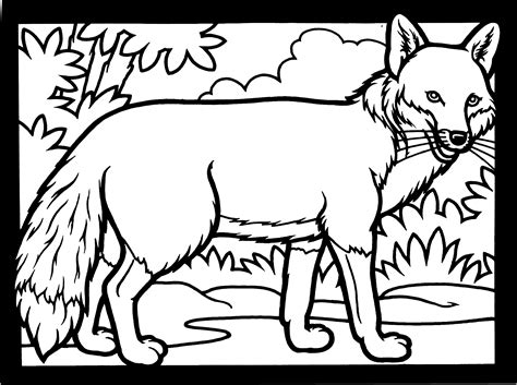 Fox Coloring Page Coloring Home