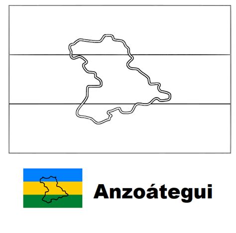 Blog de Geografia Bandera del estado Anzoátegui para colorear