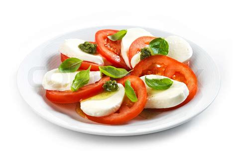 Tomaten Mozzarella Salat Stock Bild Colourbox