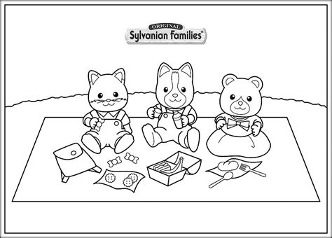 Calico critters marshmallow mouse triplets. Calico Critters Coloring Pages to download and print for free