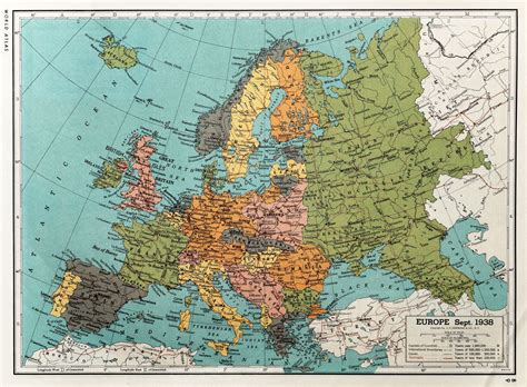 Europe 1938 Europe Map Map Historical Maps