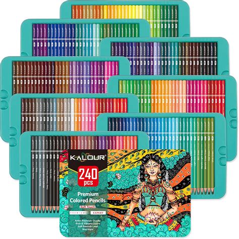 Kalour Professional Colored Pencilsset Of 240 Colorsartists Soft Core