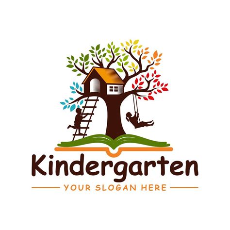 Kids Kindergarten Logo Templates 6470709 Vector Art At Vecteezy