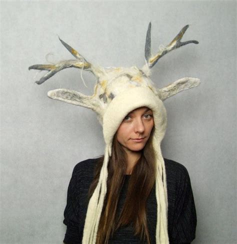 cerf blanc costume chapeau chapeau de cartilage par feltyourself … faun costume deer costume